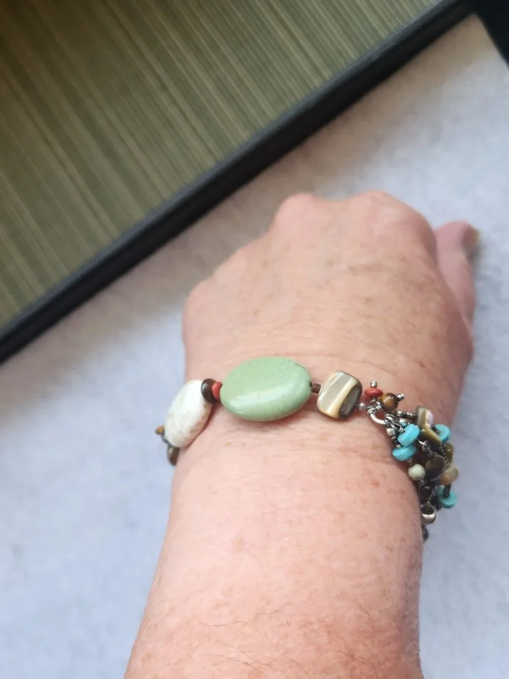 Silpada Multi-Stone, Brass Bracelet